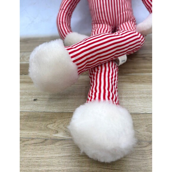 Vintage Eden Toys Red & White Striped Plush Mouse 18″ Soft Toy 1980-90s USA Made - Picture 5 of 15